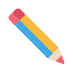  Color Pencil Icon for School Art Supplies