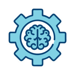  Creative Brain Gear Icon for Research and Education
