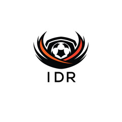 IDR Football Company logo. IDR football academy logo design for entrepreneur and business. IDR Branding Design best icon.
