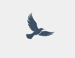 Bird Silhouette logo with white backgroun