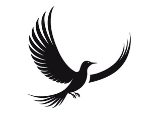 Bird Silhouette logo with white backgroun