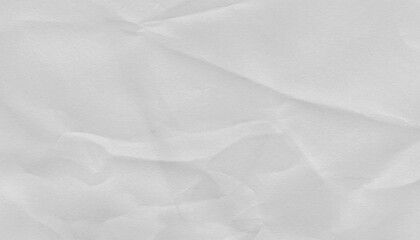 Crumpled white paper texture with subtle folds and creases, ideal for backgrounds or design elements. surface is matte and slightly uneven, adding tactile quality