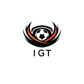 IGT Football Company logo. IGT football academy logo design for entrepreneur and business. IGT Branding Design best icon.
