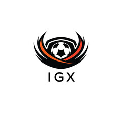 IGX Football Company logo. IGX football academy logo design for entrepreneur and business. IGX Branding Design best icon.
