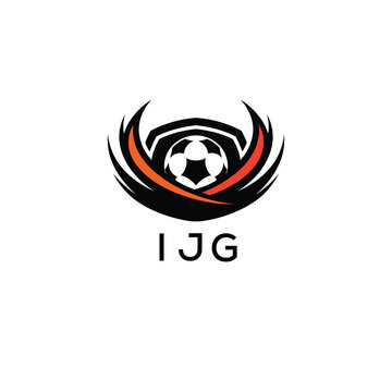 IJG Football Company logo. IJG football academy logo design for entrepreneur and business. IJG Branding Design best icon.
