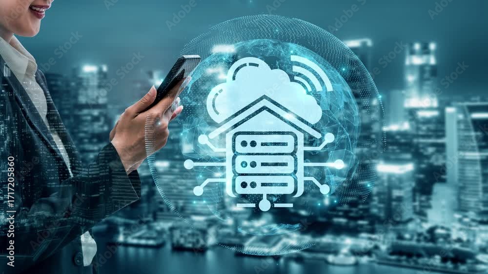 Poster cloud computing, cloud strategy, and cloud technology transforming digital infrastructure with scala