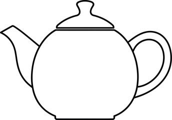 Obraz premium Vector art of teapot in classic design for kitchenware