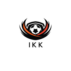 IKK Football Company logo. IKK football academy logo design for entrepreneur and business. IKK Branding Design best icon.
