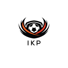 IKP Football Company logo. IKP football academy logo design for entrepreneur and business. IKP Branding Design best icon.
