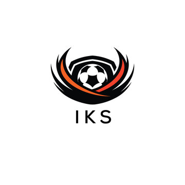 IKS Football Company logo. IKS football academy logo design for entrepreneur and business. IKS Branding Design best icon.
