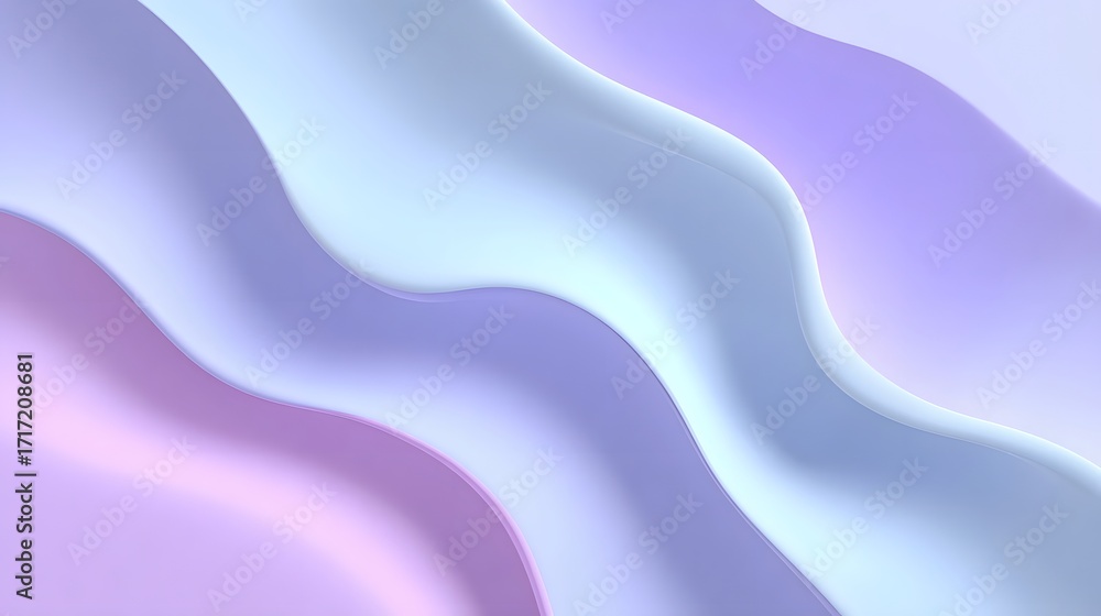 Poster vibrant, dynamic waves of pastel gradient colors create a fluid, surreal abstract background design.