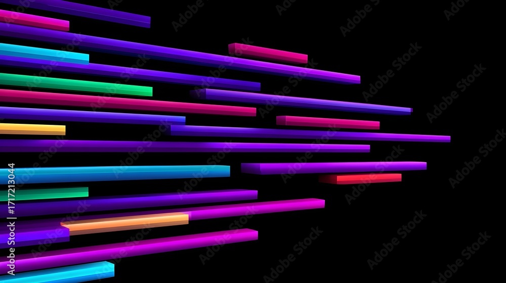 Poster a dynamic and contemporary abstract digital background with intersecting neon-colored lines, creatin