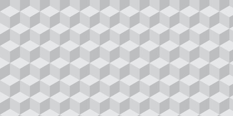 white creative cubes decoration triangle wall and wallpaper textile vector square tile, mosaic endless repeat hexagon block texture background.	