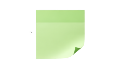 Light Green Sticky Note Blank Mockup