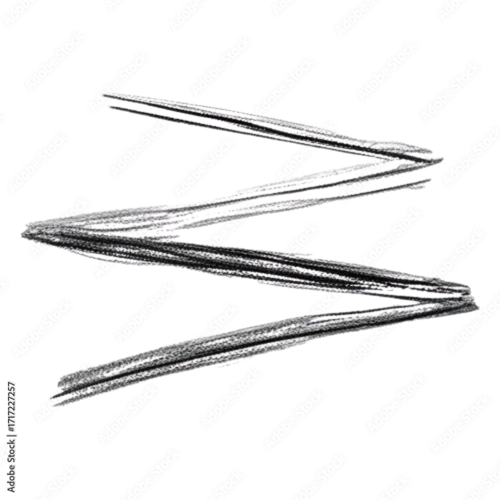 Aufkleber zigzag pattern pencil stroke sketch design element for graphic design projects and creative presenta