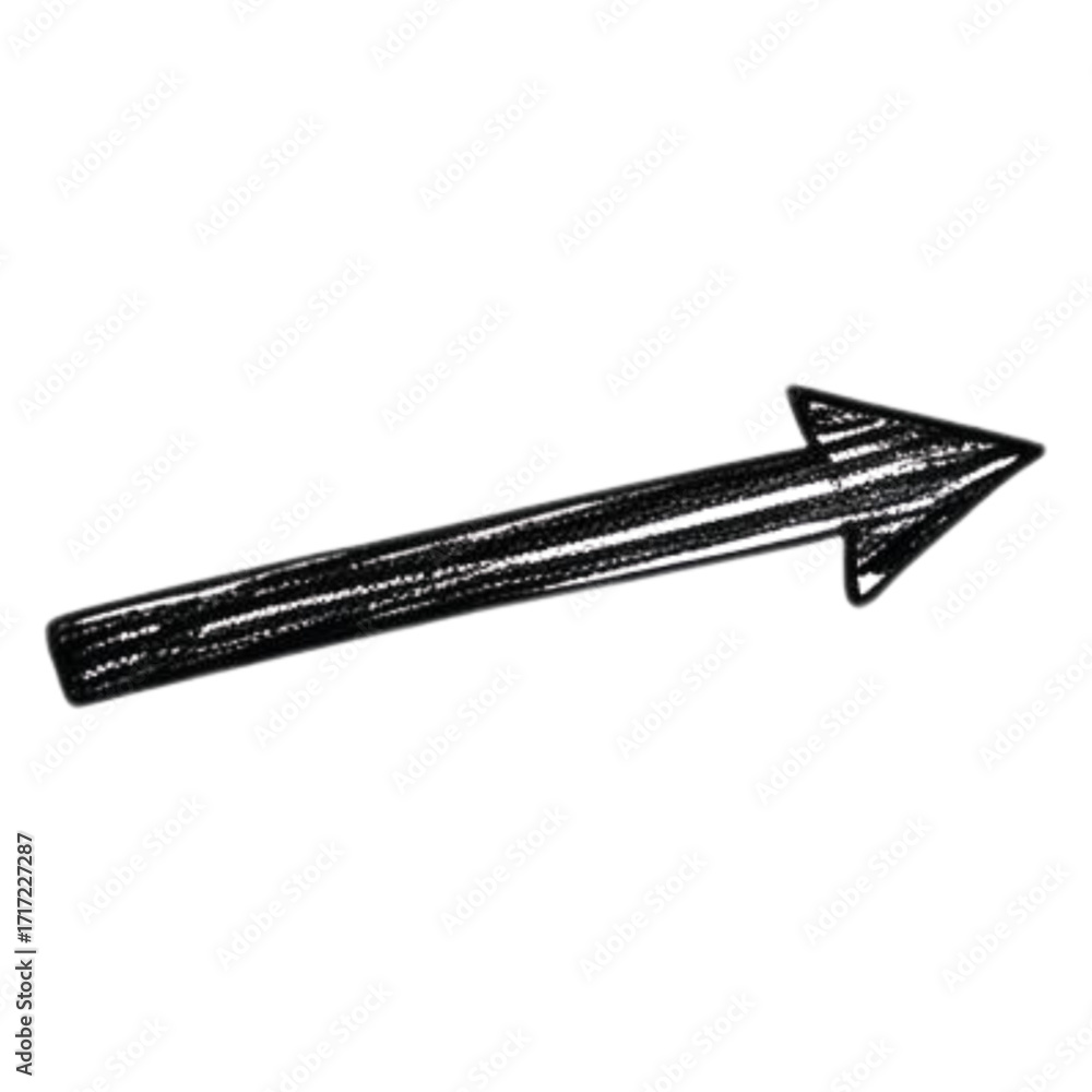 Aufkleber hand sketched arrow illustration for direction navigation and user interface design element stock ve