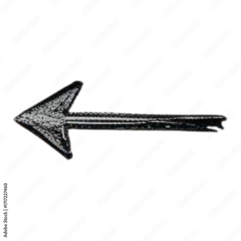 Aufkleber vintage style left pointing arrow illustration for direction symbol and navigation design element ve
