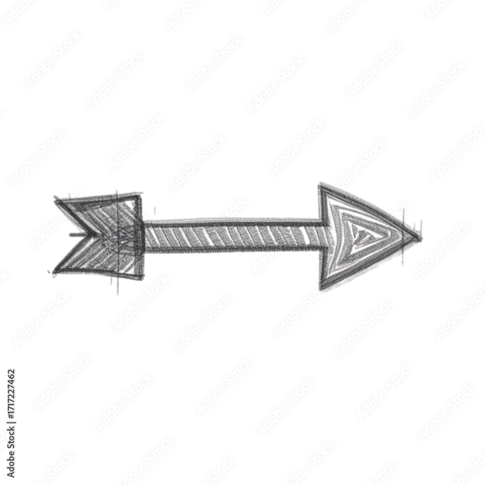 Aufkleber hand drawn arrow illustration vector graphic design element for creative projects and presentations 