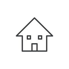 Fototapeta premium Simple home icon representing modern living, real estate, and minimalist design for websites, apps, and graphic design projects