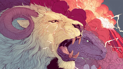 Colecci&oacute;n de ilustraciones de animales mitol&oacute;gicos estilo anime hd.