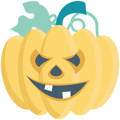 halloween pumpkin isolated on white