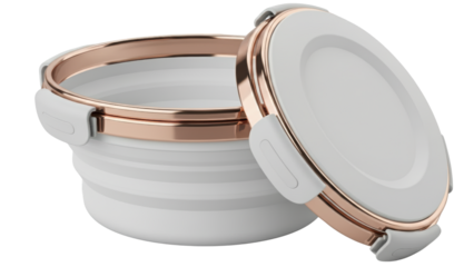 Collapsible Food Storage Container with Lid 
