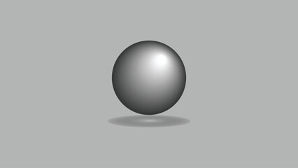 Sphere in silver background