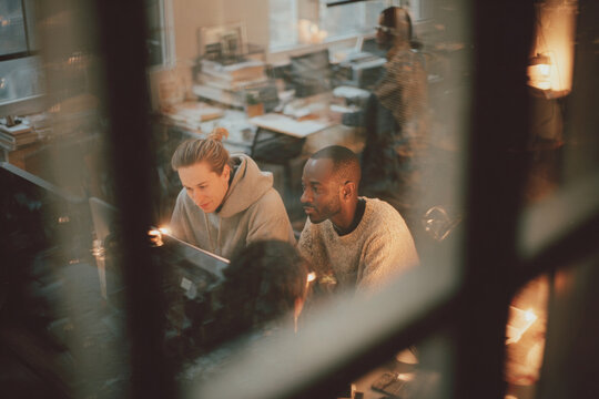 Photography of Diverse people working for creative agency. fashion, architecture and design industry.