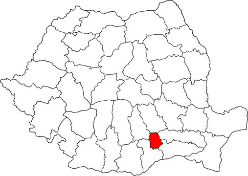 A detailed vector map of Romania highlighting the Ilfov county. Perfect for data visualization, presentations, and educational infographics.

