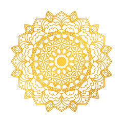 Regal Petal Mandala – Ornamental Floral Geometry in Golden Yellow Tones