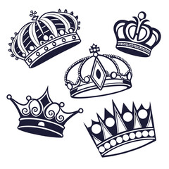 Royal crowns collection regal monarchy © RABBY MIA