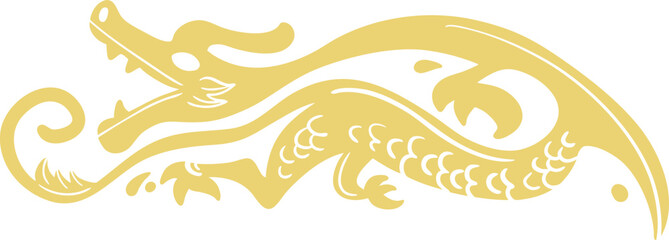 Chinese Qin Dynasty bronze dragon pattern