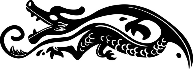 Chinese Qin Dynasty bronze dragon pattern