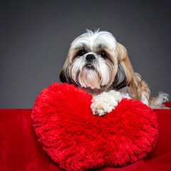 Adorable Shih Tzu with Heart.