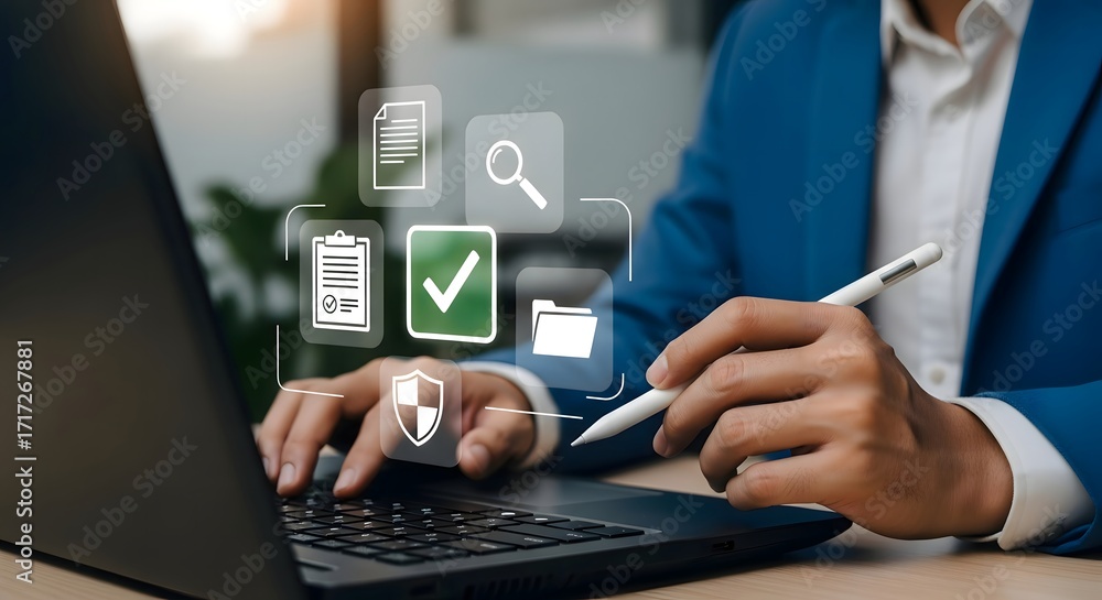 Poster streamline workflow with digital document management and task automation for business efficiency now