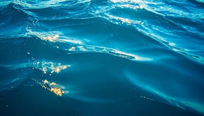 Calm Ocean Surface with Minimal Horizon Line and Pale Cyan Sky