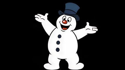 Frosty the Snowman: Festive Winter Cartoon Character