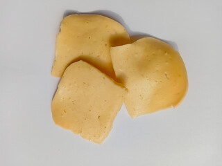 Kerupuk Mentah or Raw Crackers isolated on white background.