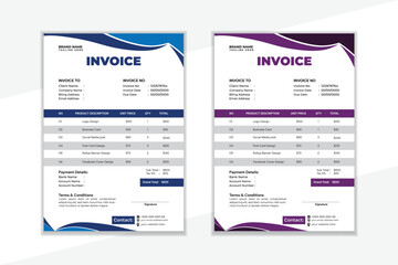 Invoice Design Template Clean and Professional .