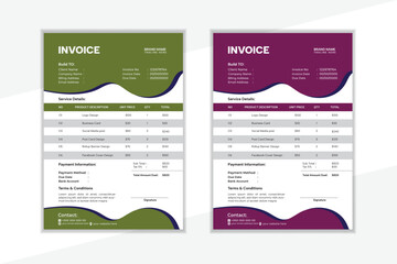 Invoice Design Template Clean and Professional .