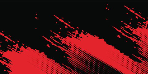 Grunge texture effect background. Distressed rough dark abstract textured. Black isolated on red. vector backgroun illustration eps10