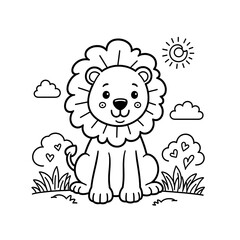 Obraz premium lion and sun so powerfull