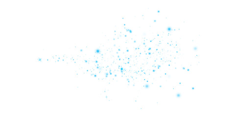 Festive Christmas Glow with Sparkling Blue Dust and Shiny Stardust and Magical Light Effects on a Transparent Holiday Background

