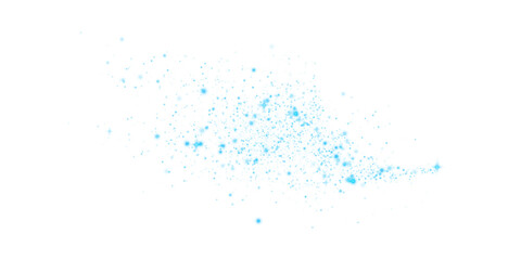 Festive Christmas Glow with Sparkling Blue Dust and Shiny Stardust and Magical Light Effects on a Transparent Holiday Background
