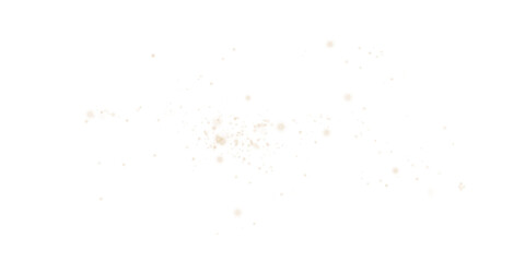 Festive Christmas Glow with Sparkling Gold Dust and Shiny Stardust and Magical Light Effects on a Transparent Holiday Background

