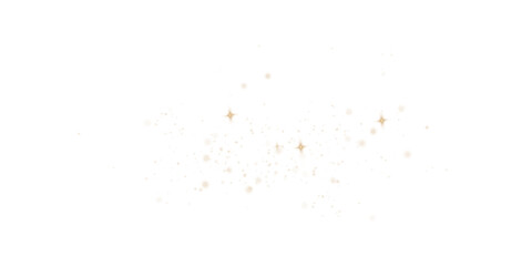Festive Christmas Glow with Sparkling Gold Dust and Shiny Stardust and Magical Light Effects on a Transparent Holiday Background
