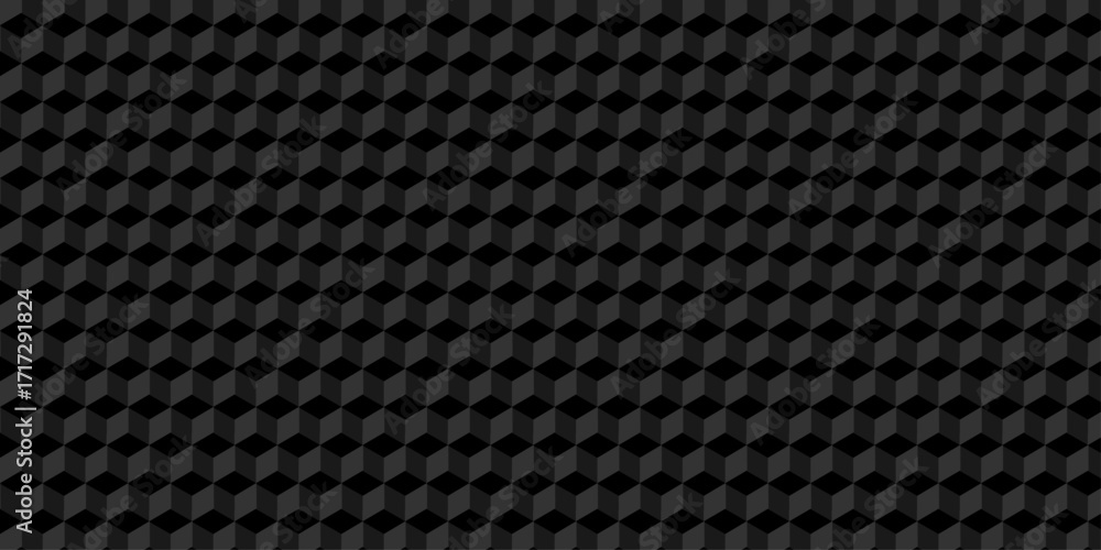 Poster vector minimal black abstract cube square geometric tile hexagon mosaic wall grid wallpaper. black a