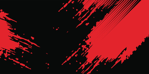 Grunge texture effect background. Distressed rough dark abstract textured. Black isolated on red. vector backgroun illustration eps10
