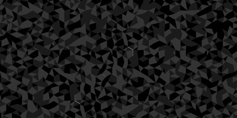Fototapeta premium Abstract low polygon cubic black gray black vector poly triangle texture geometric pattern composed of triangular. geometric wall tile and metal cube background triangle wallpaper design. 