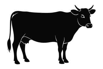 cow silhouette vector icon design